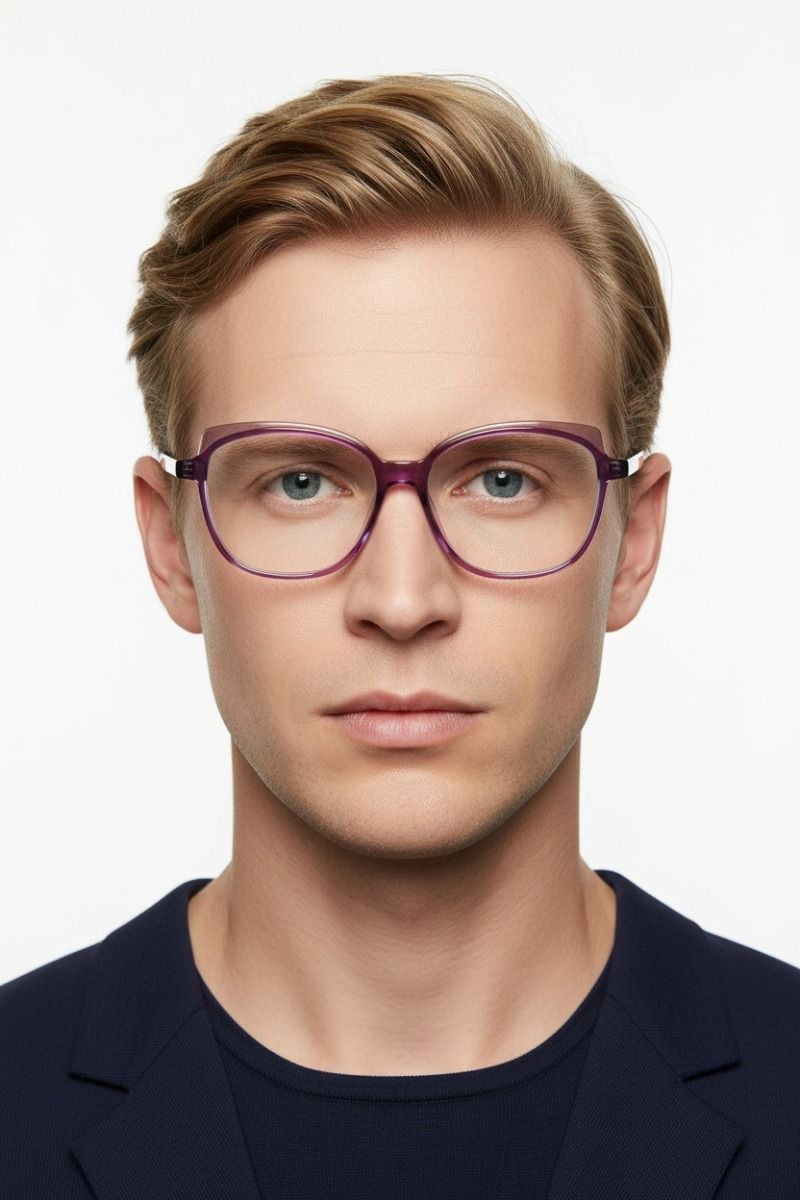 Gafas de acetato moradas con forma de mariposa #BS1902-0060