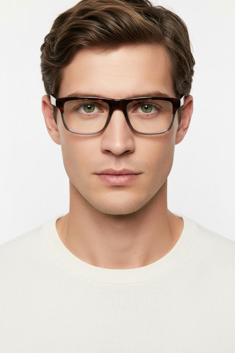 Aviator Tortoiseshell Acetate Glasses #BS1902-0093