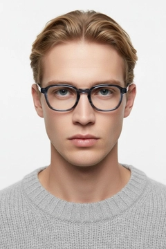 Lunettes rectangulaires en acétate écaille de tortue #BS1902-0142