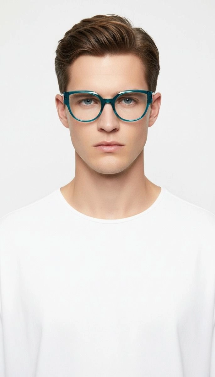 Lunettes en acétate bleu papillon #BS1902-0158