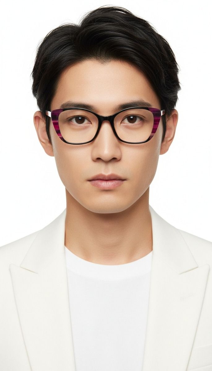 Butterfly Black Acetate Glasses #BS1902-0160