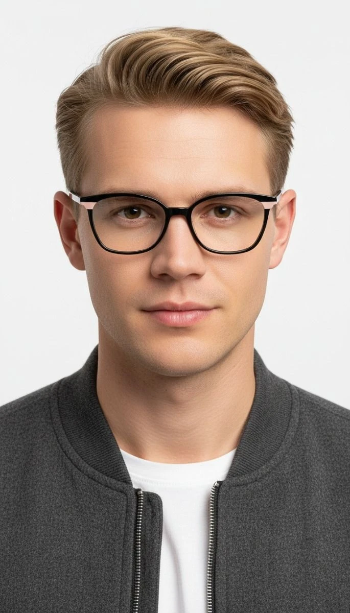 Gafas de acetato negras con forma de mariposa #BS1902-0173