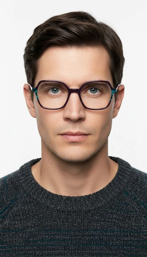 Lunettes en acétate violet papillon #BS1902-0188