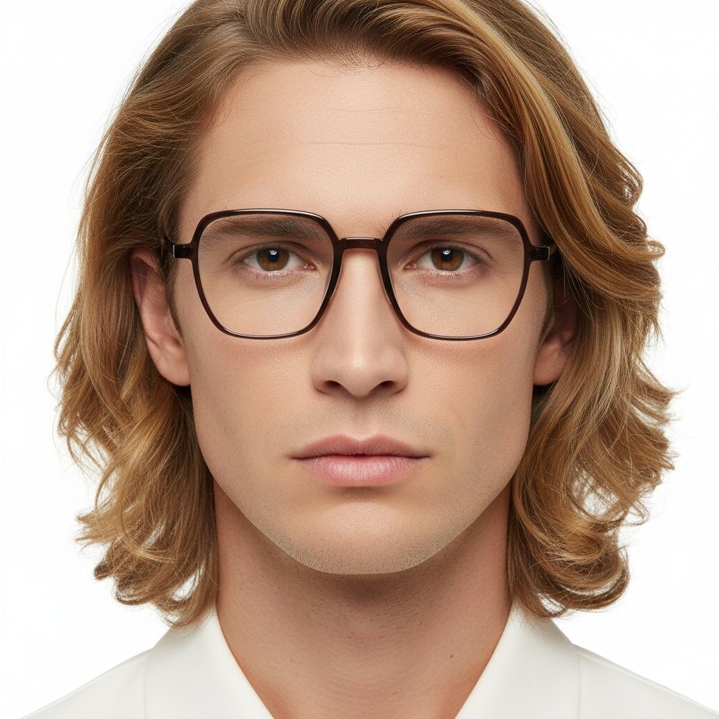Gafas rectangulares TR90 marrones #BS1924-0090
