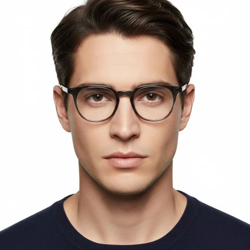 Lunettes ovales grises TR90 #BS1924-0110