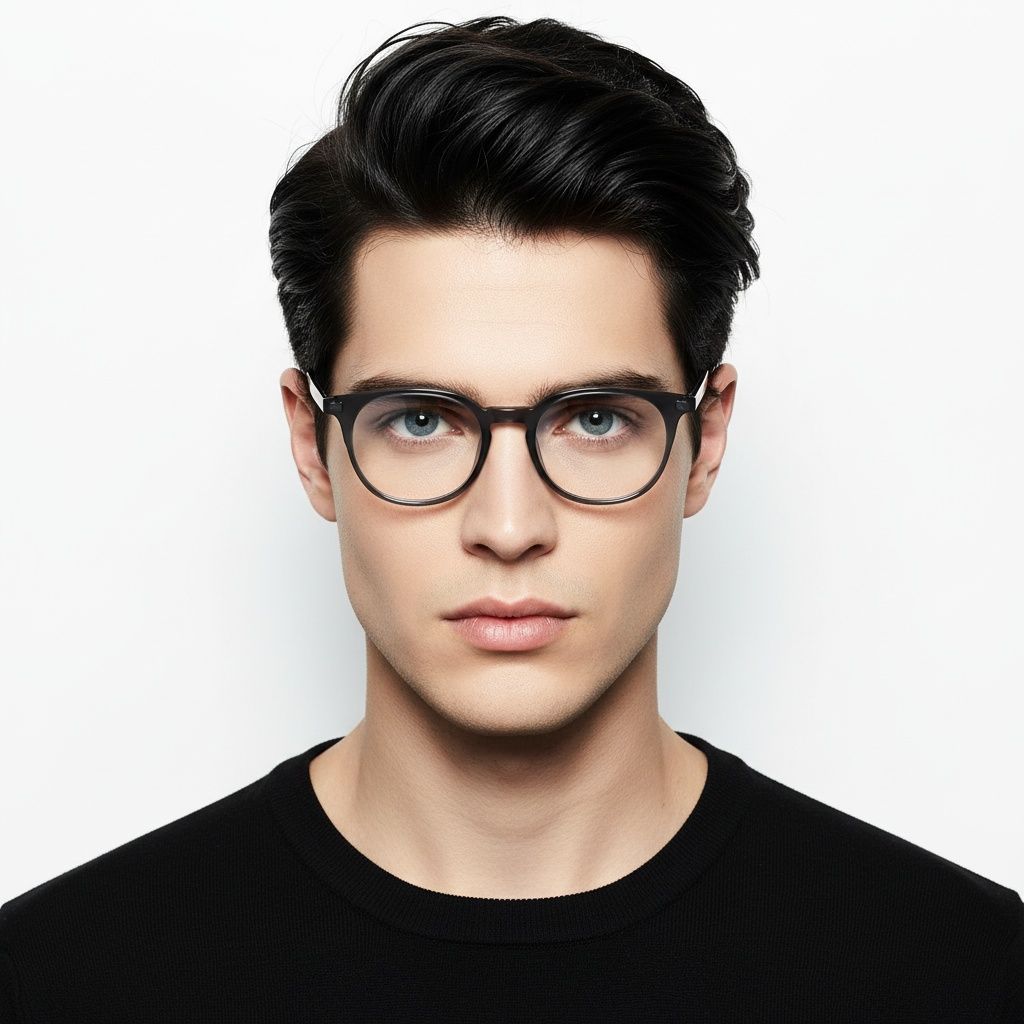 Oval Grey TR90 Glasses #BS1924-0111