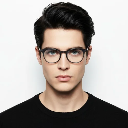 Lunettes ovales grises TR90 #BS1924-0111