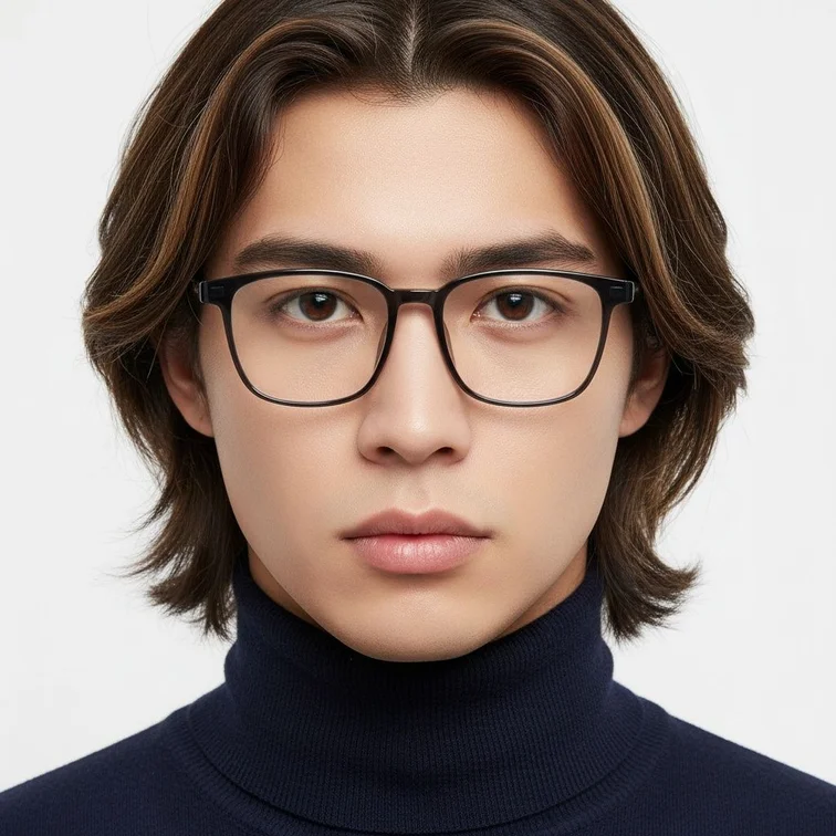 Rectangular Grey TR90 Glasses #BS1924-0123