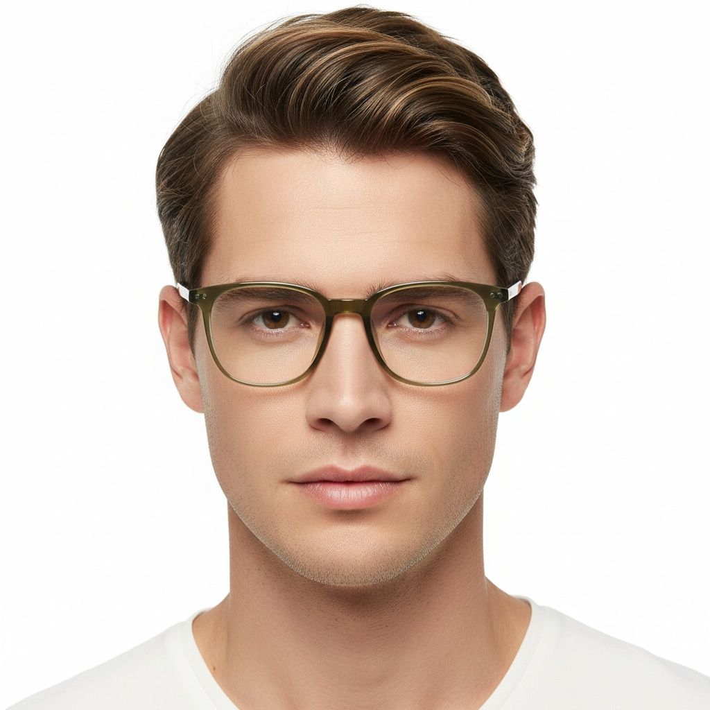 Oval Green TR90 Glasses #BS1924-0127
