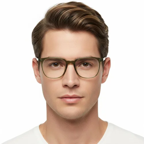 Lunettes ovales vertes TR90 #BS1924-0127