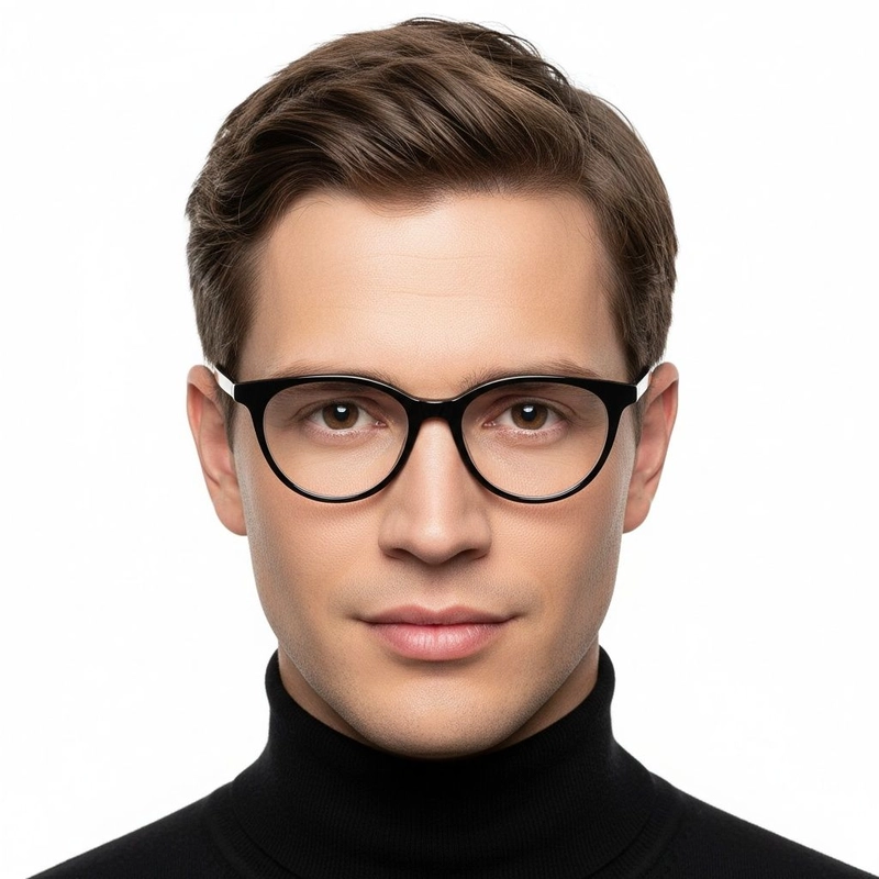 Lunettes papillon en acétate noir #BS2012-0626