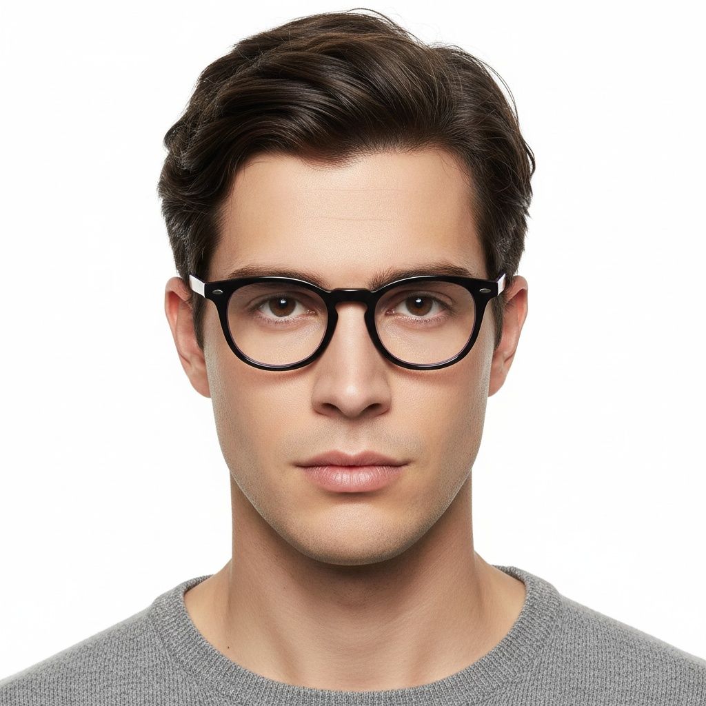 Lunettes papillon en acétate noir #BS2012-0644