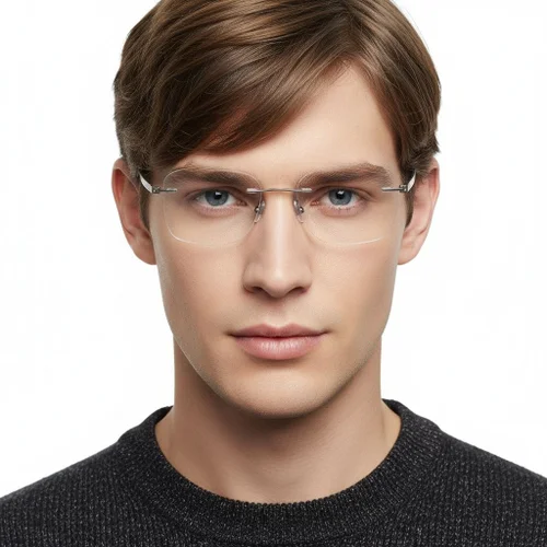 Lunettes invisibles en métal argenté #BS2012-0832