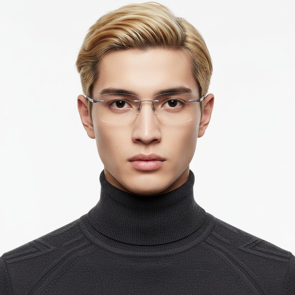 Gafas invisibles de metal azul #BS2012-0838