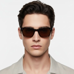 Rectangular Tortoiseshell Plastic Sunglasses #BS2503-0181