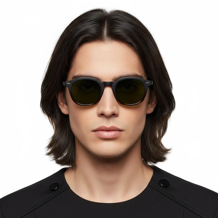 Oval Tortoiseshell Plastic Sunglasses #BS2503-0198
