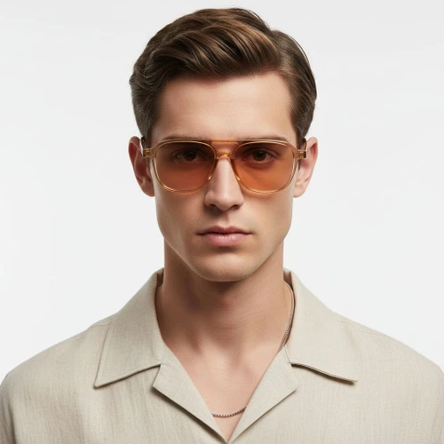 Aviator Brown Plastic Sunglasses #BS2503-0211