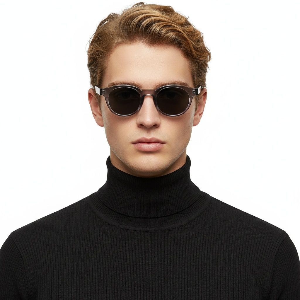 Oval Purple Plastic Sunglasses #BS2503-0225