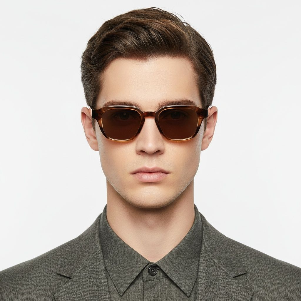 Rectangular Tortoiseshell Plastic Sunglasses #BS2503-0226