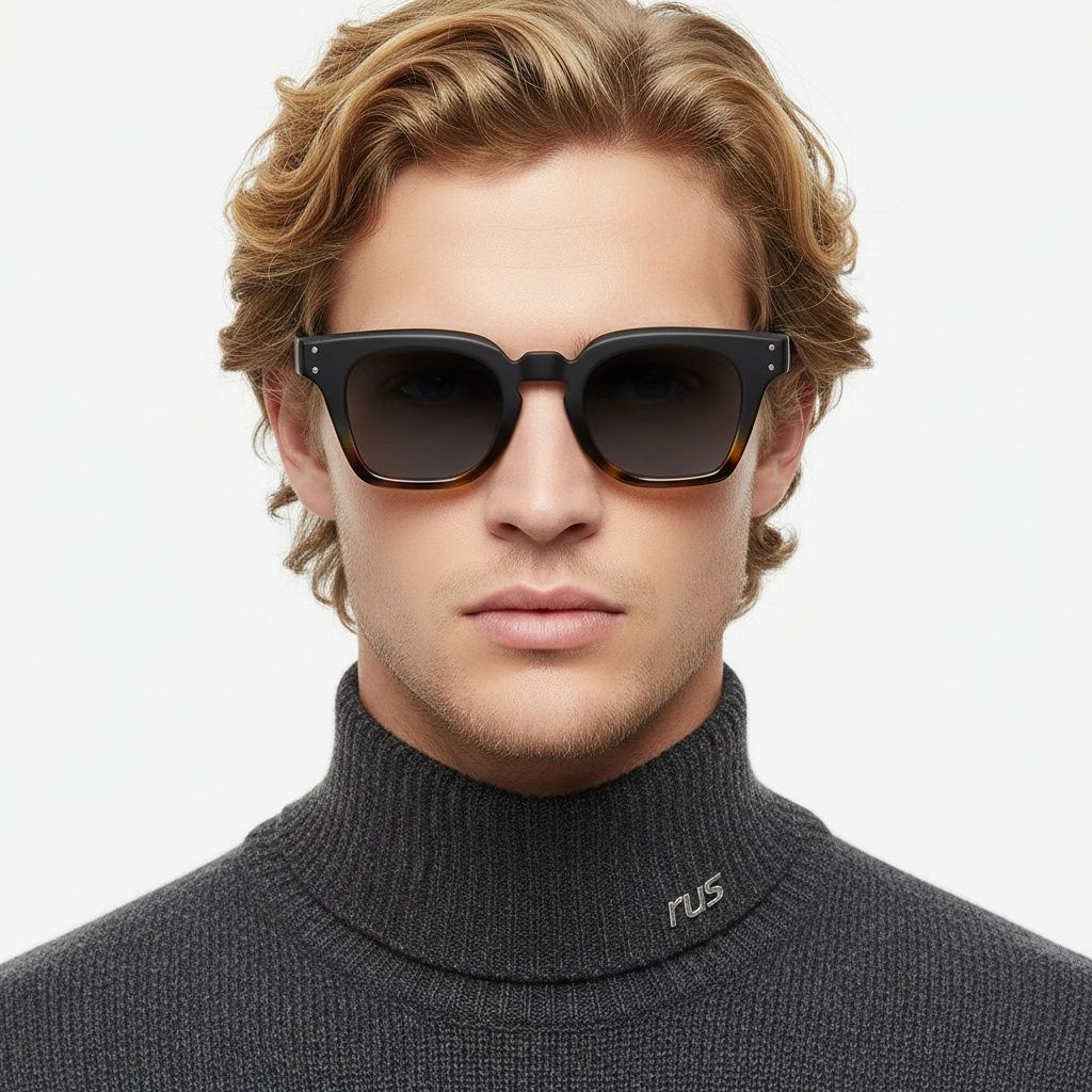 Gafas de sol rectangulares de plástico carey n.° BS2503-0366