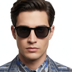 Rechteckige schwarze Kunststoff-Sonnenbrille #BS2503-0401