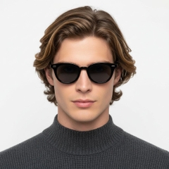 Oval Black Plastic Sunglasses #BS2503-0407