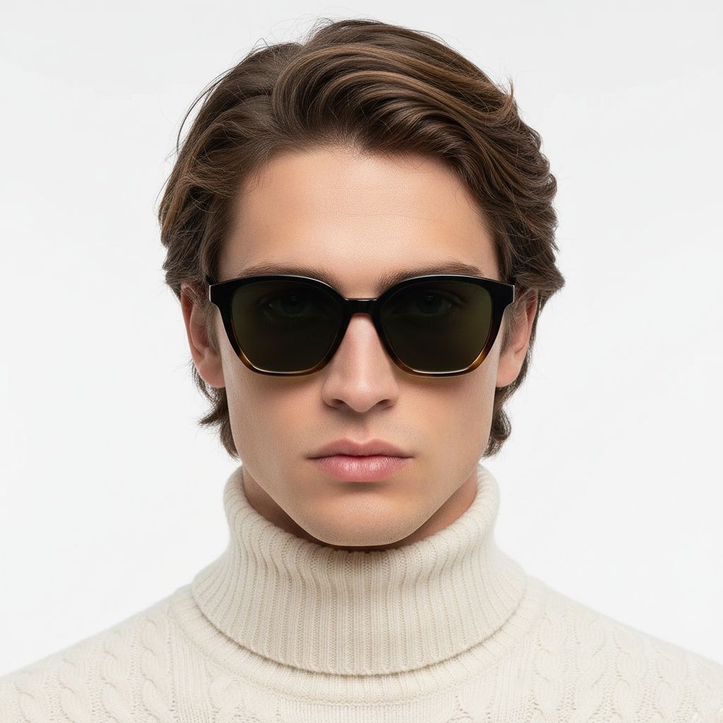 Gafas de sol de plástico con diseño de carey y mariposa #BS2503-0414