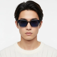 Rectangular Grey Plastic Sunglasses #BS2503-0418