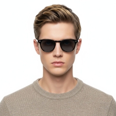 Oval Black Plastic Sunglasses #BS2503-0423