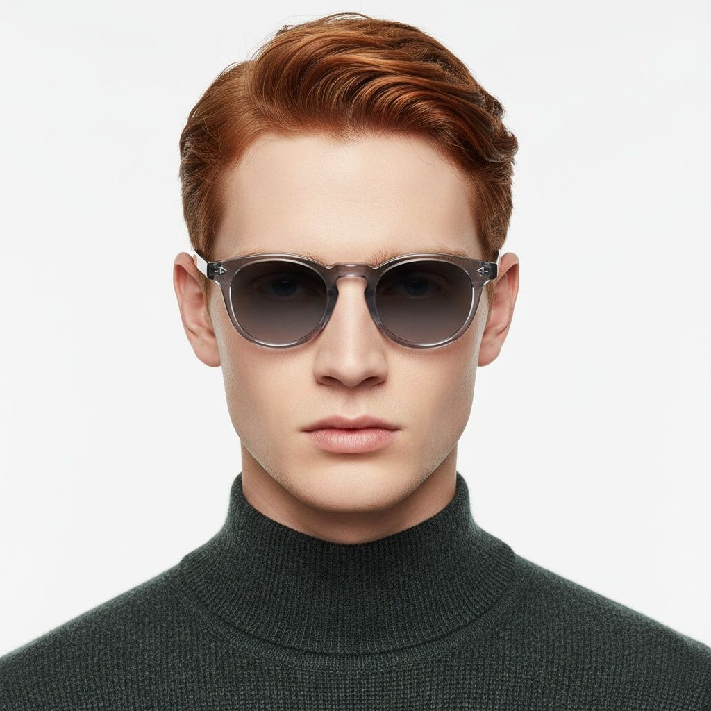 Oval Grey Plastic Sunglasses #BS2503-0463