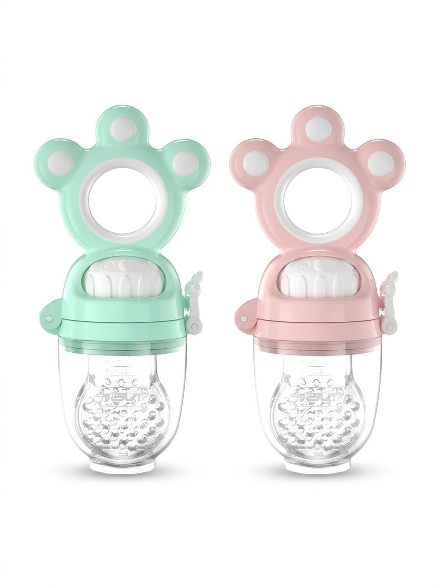 Ciuccio per neonati MISUTA Push-Up, in silicone senza BPA, ideale come alimentatore e giocattolo per la dentizione, con 3 sacchetti di ricambio.