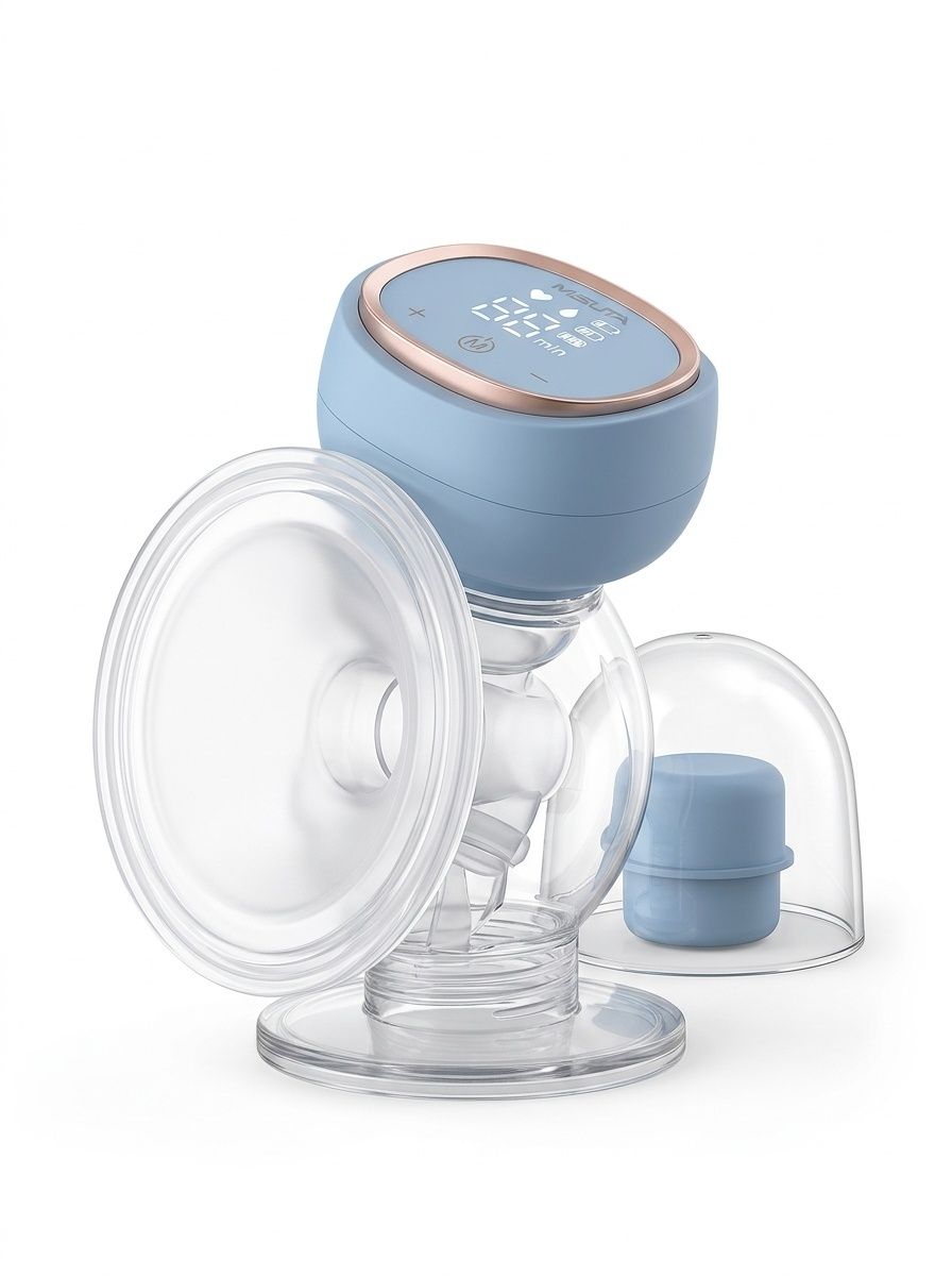 Tiralatte indossabile MISUTA, a mani libere, invisibile, elettrico, da inserire nel reggiseno, con display LCD touch, 3 modalità e 27 livelli.