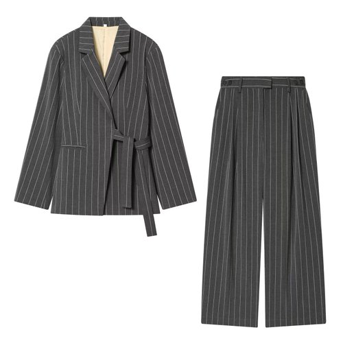 Damen-Blazer-Anzugset – Eleganter Wickelstil KUN-00015