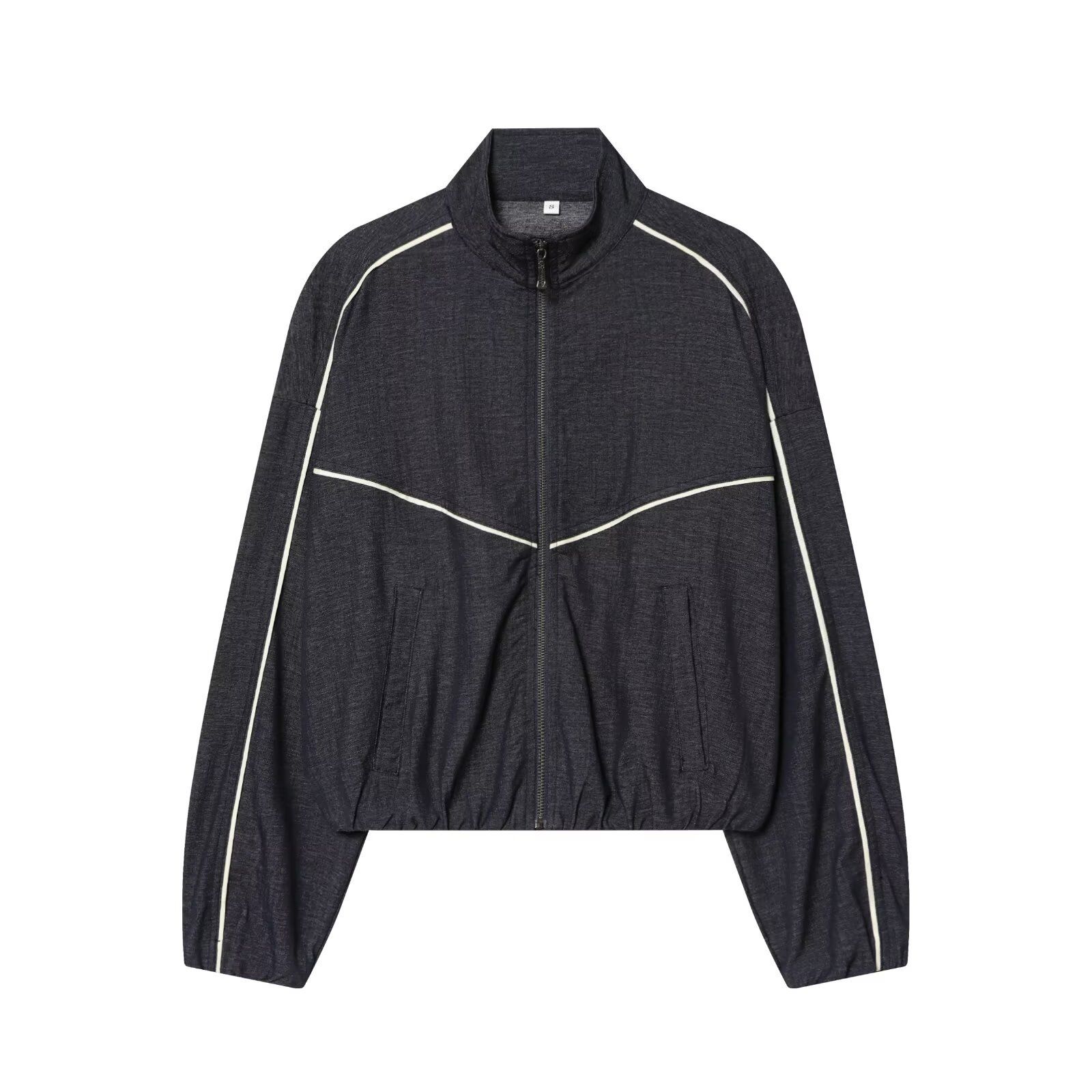 Ensemble veste en jean oversize à cordon de serrage KUN-00109