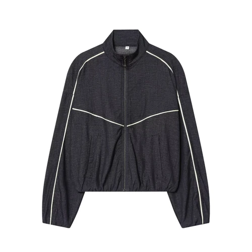 Conjunto de chaqueta vaquera extragrande con cordón ajustable KUN-00109