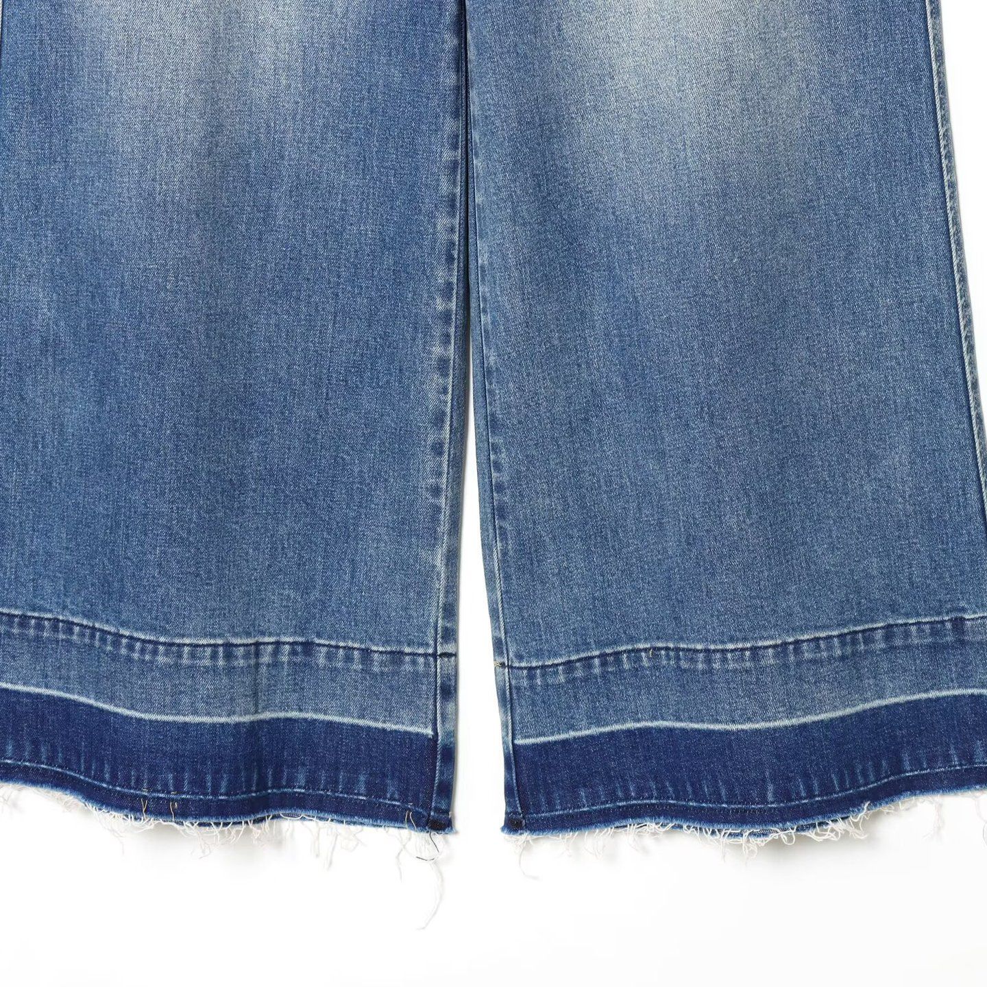 High Waist Wide Leg Jeans - Classic Denim KUN-00007