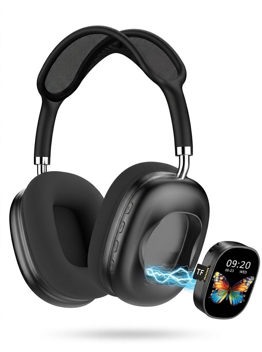 Touchscreen Wireless Bluetooth Headphones - Long Battery Life - AKZMAX800