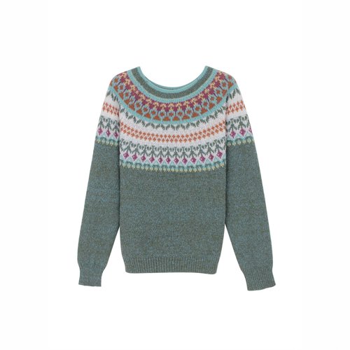 Weicher, gestrickter Raglanpullover mit Farbblockmuster, bequeme Passform, gerippter Pullover SSU-00077