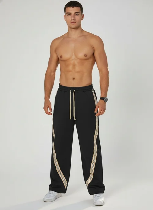 Pantalon de survêtement rayé décontracté pour homme