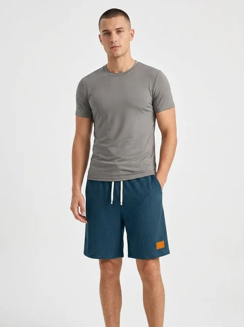 Men's Corduroy Drawstring Shorts for Casual Summer Style