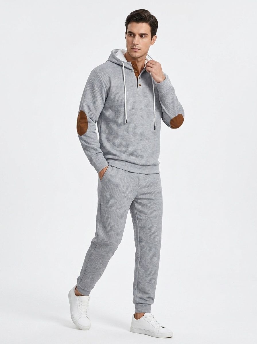 Men's Hooded Sweatshirt and Jogger Tracksuit Set