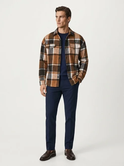 Men's Plaid Button-Down Shirt