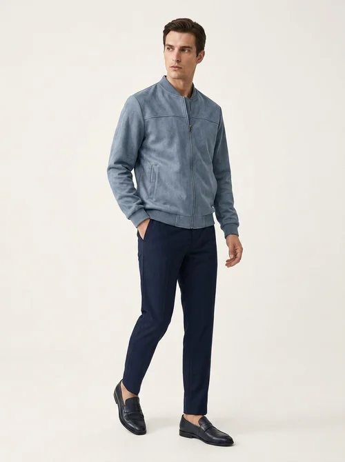 Men's Zip-Front Bomber Jacket