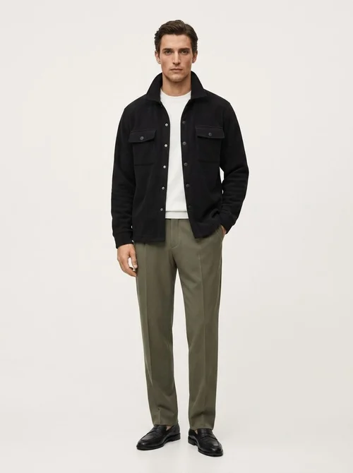 Men's Button-Up Shirt with Chest Pockets