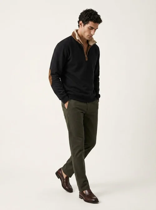 Men's Quarter Zip Sherpa Collar Sweatshirt