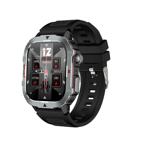 QX11 Rugged Smart Watch with Square Display, GPS & Bluetooth Calling