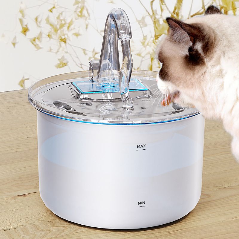 Smart Pet Water Fountain, Stainless Steel, 2.2L, Auto Filter - Model#FT100