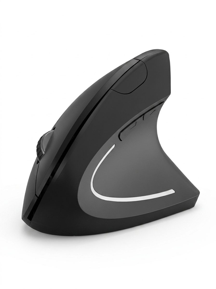 Ergonomic Vertical Wireless Mouse, Multi-Mode 2.4G/BT 5.2/Wired, 4800 DPI, Silent Click, Rechargeable - Model G7039-B