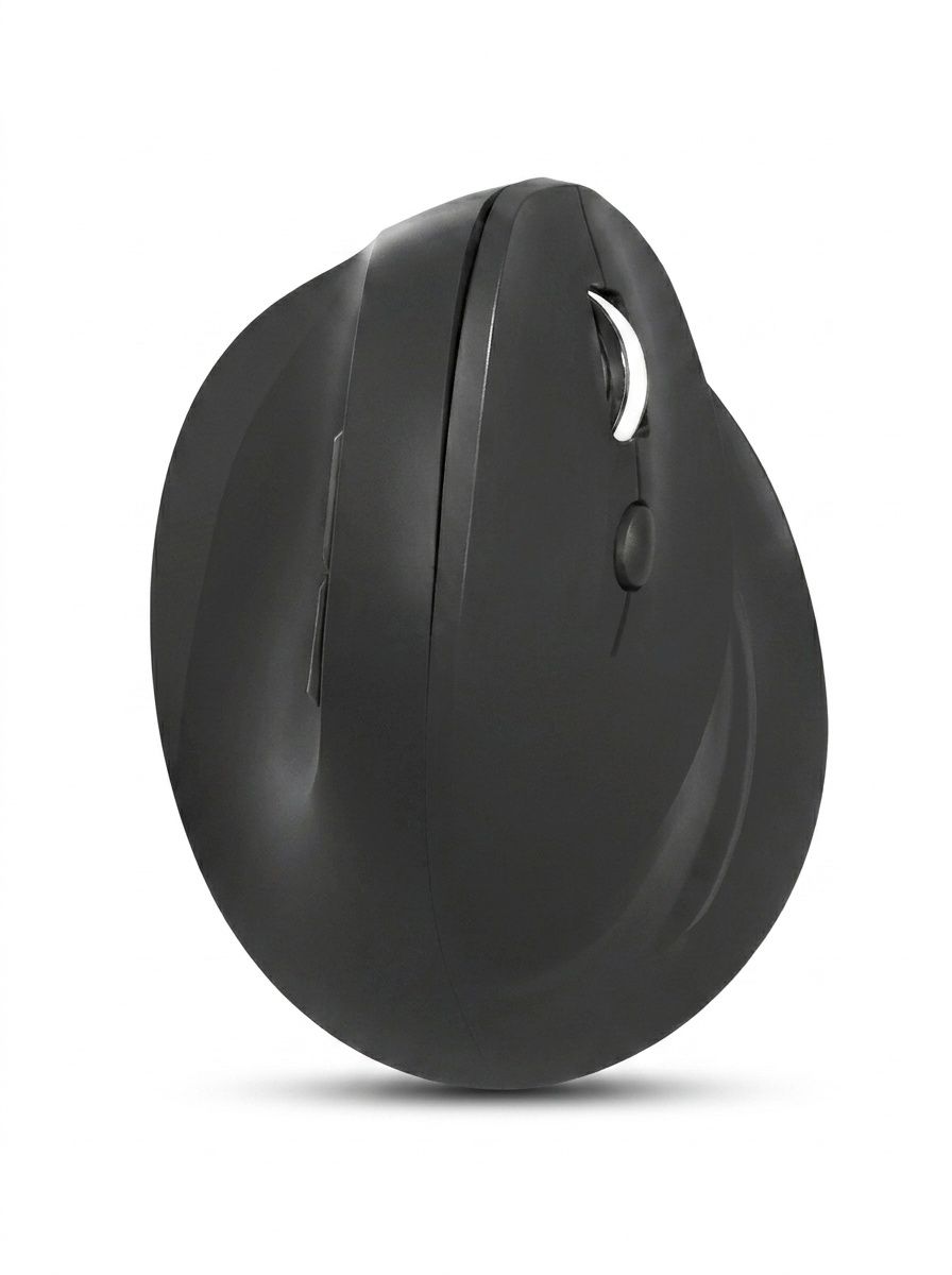 Ergonomic Vertical Gaming Mouse, Tri-Mode 2.4G/BT 5.3/Wired, 8000 DPI, 800mAh Battery - Black Edition