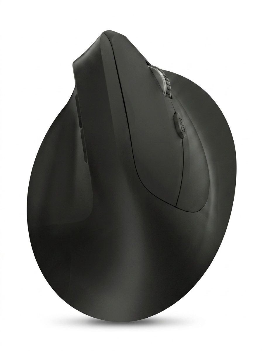 Ergonomic Vertical Wireless Mouse, Multi-Mode BT 5.2/2.4G/Wired, 9600 DPI, Silent Click, Rechargeable - Premium Series